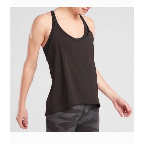 NWT Athleta Solace Support Strappy Tank Top in Powervita - XS - black - XS - Picture 1 of 4